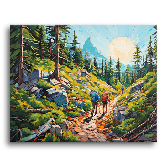 Sunlit Mountain Trail – Paint by Numbers Kit