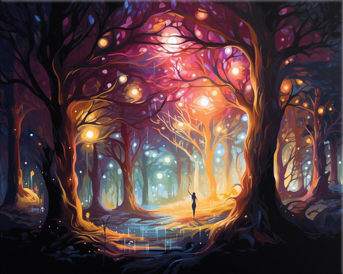 Enchanted Forest Glow – Paint by Numbers Kit