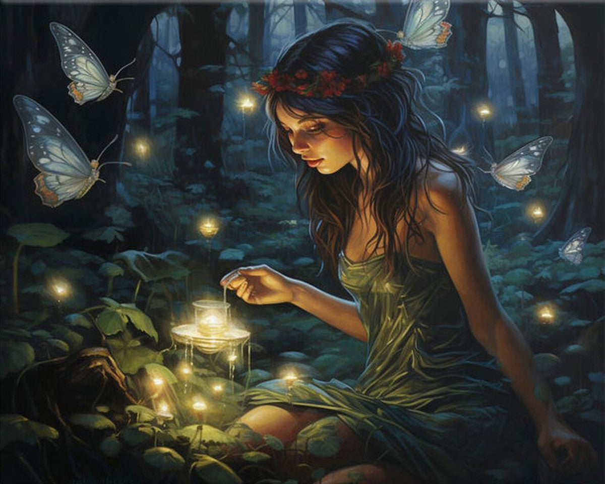 Enchanted Forest Girl – Paint by Numbers Kit