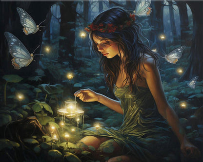 Enchanted Forest Girl – Paint by Numbers Kit