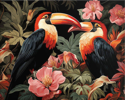 Tropical Toucan Pair – Paint by Numbers Kit