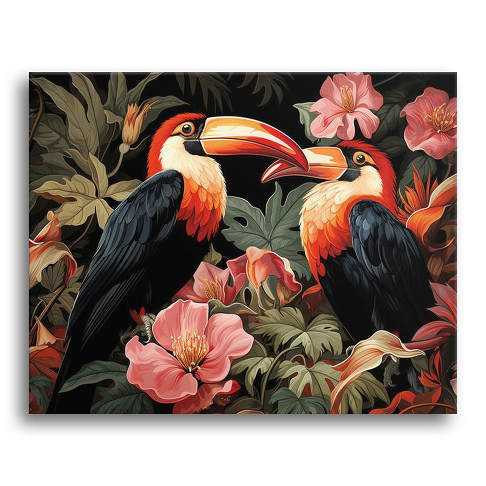 Tropical Toucan Pair – Paint by Numbers Kit
