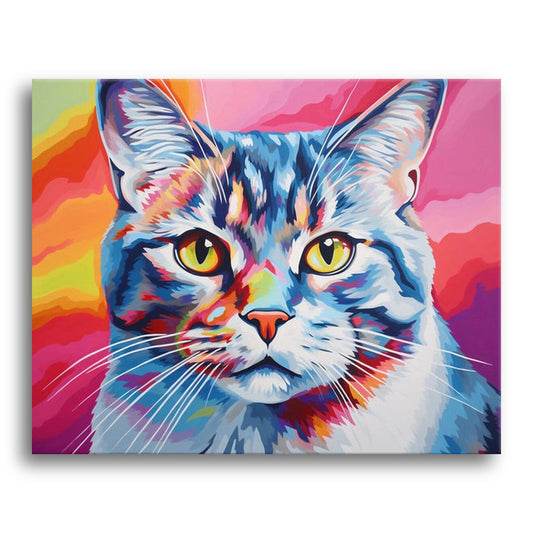Vibrant Cat Portrait – Paint by Numbers Kit