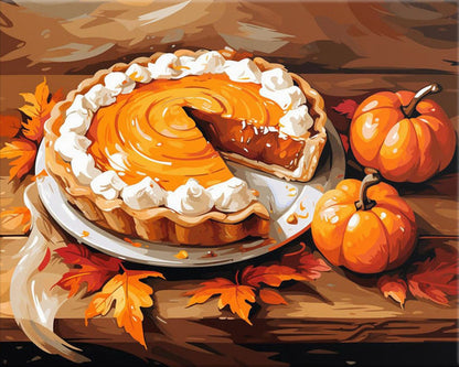 Classic Pumpkin Pie – Paint by Numbers Kit