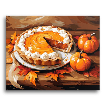 Classic Pumpkin Pie – Paint by Numbers Kit