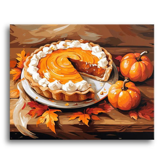 Classic Pumpkin Pie – Paint by Numbers Kit