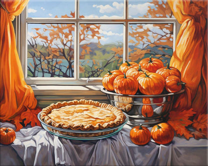 Autumn Pumpkin Harvest – Paint by Numbers Kit