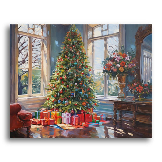 Sunlit Christmas Tree – Paint by Numbers Kit