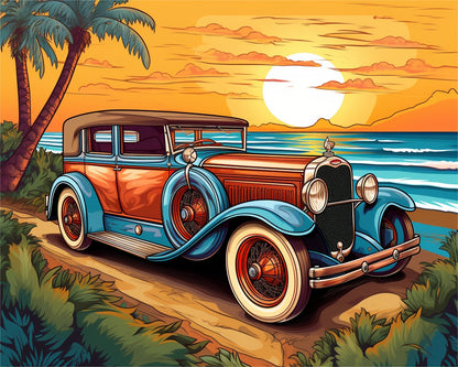 Vintage Coastal Cruiser – Paint by Numbers Kit