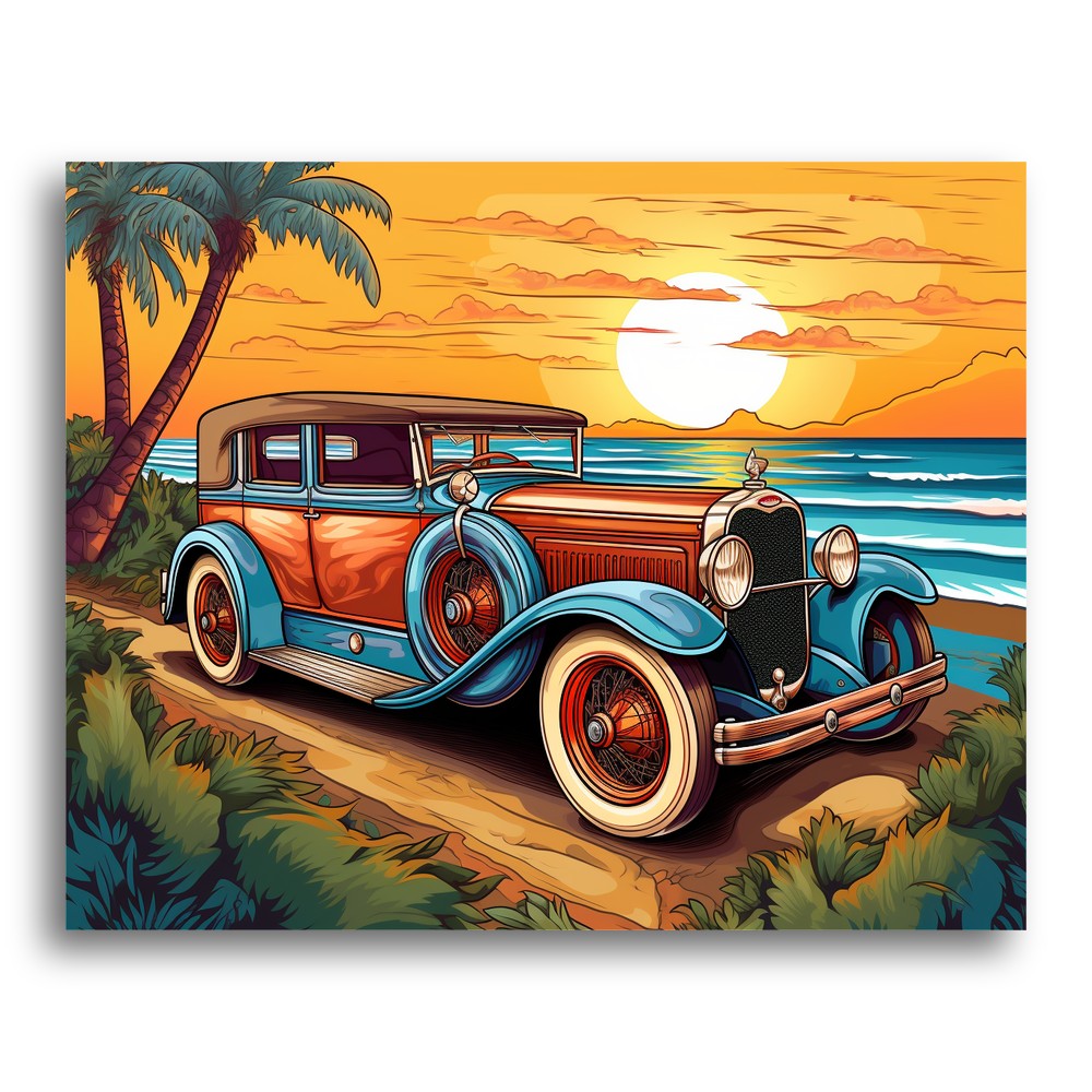 Vintage Coastal Cruiser – Paint by Numbers Kit