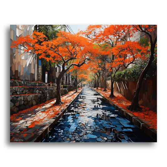 Autumn Canal Walk – Paint by Numbers Kit