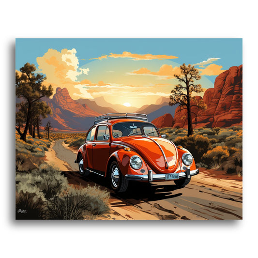 Sunset Desert Beetle – Paint by Numbers Kit