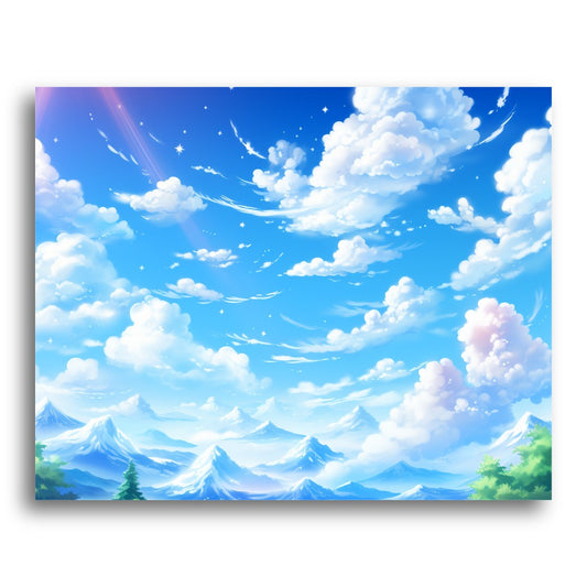 Celestial Mountain Skies – Paint by Numbers Kit