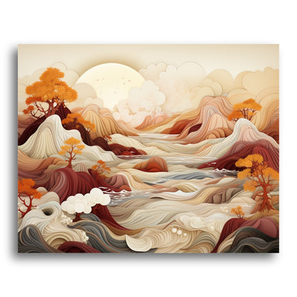 Autumn River Landscape – Paint by Numbers Kit