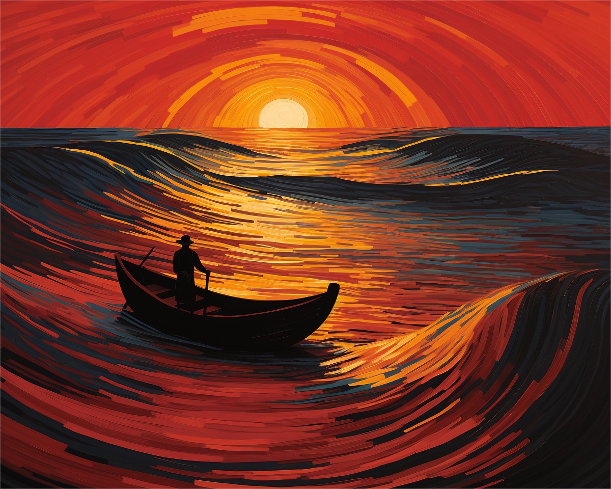 Abstract Sea Voyage – Paint by Numbers Kit