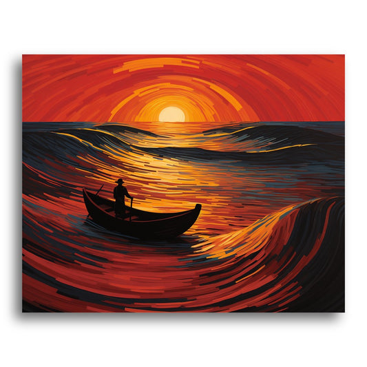 Abstract Sea Voyage – Paint by Numbers Kit