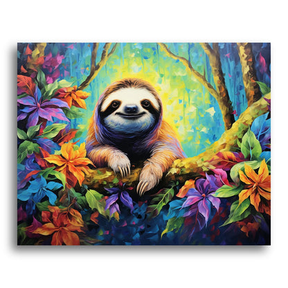 Radiant Sloth Haven – Paint by Numbers Kit