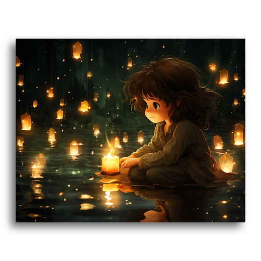 Lantern Light Child – Paint by Numbers Kit
