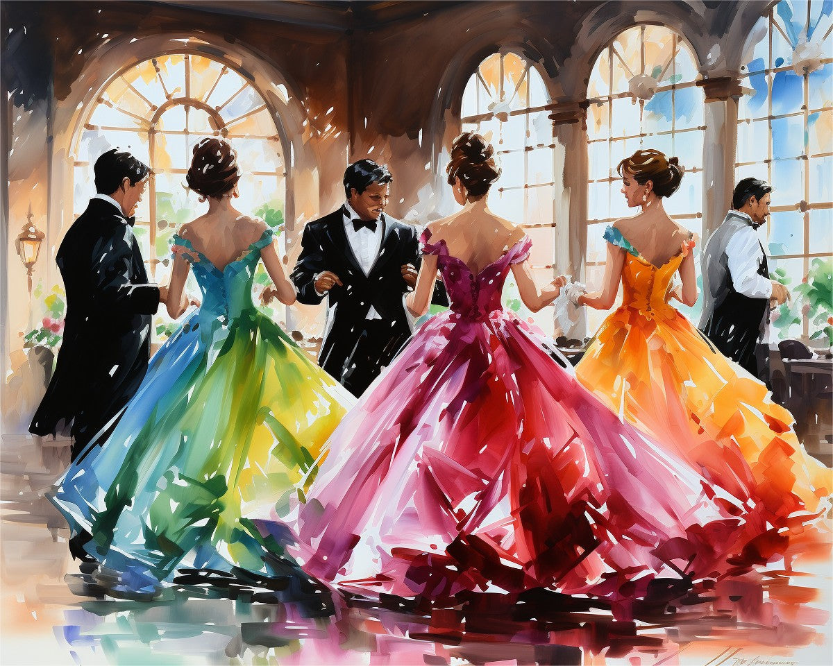 Elegant Ballroom Dance – Paint by Numbers Kit