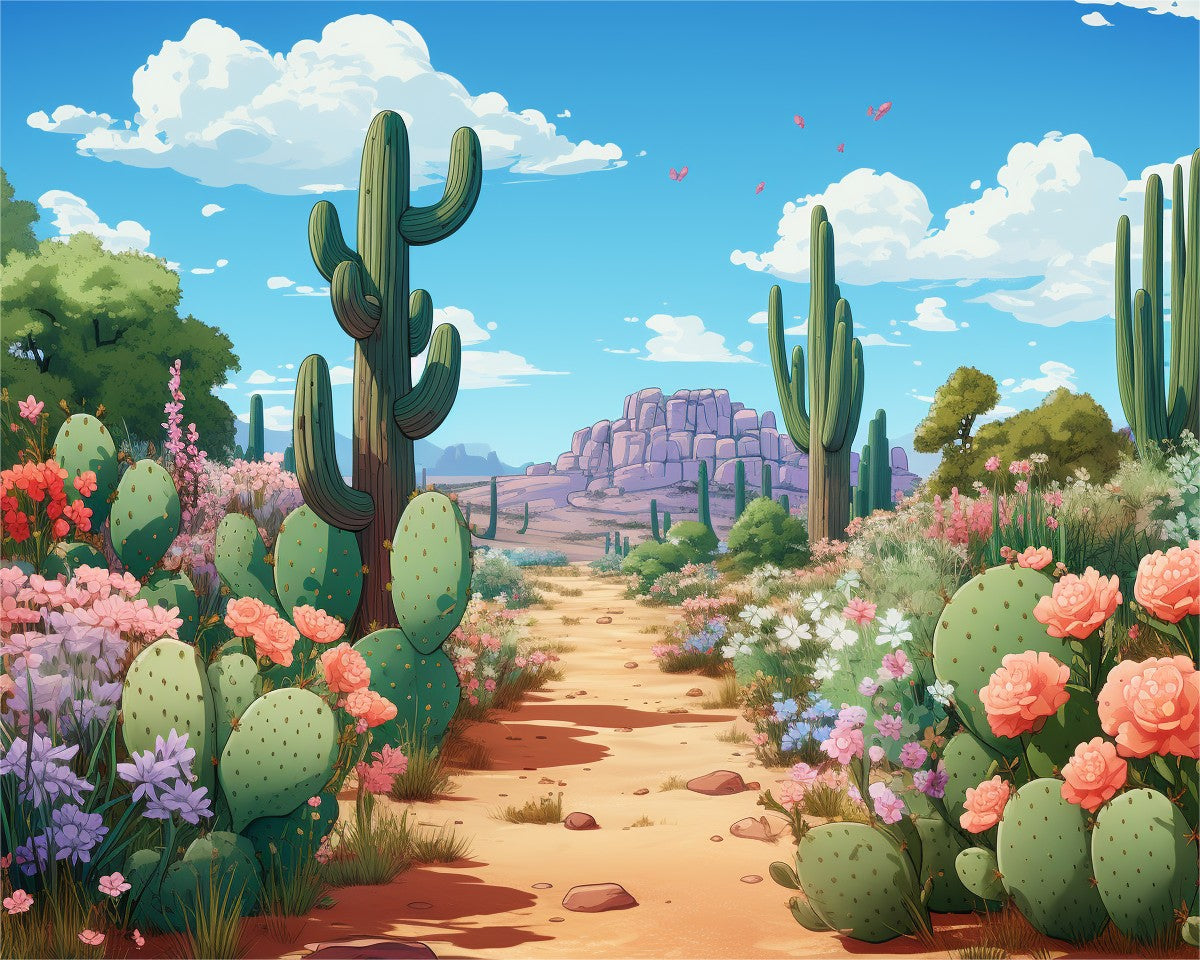 Desert Bloom Pathway – Paint by Numbers Kit
