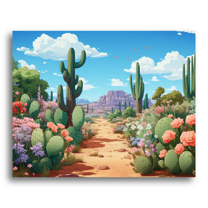 Desert Bloom Pathway – Paint by Numbers Kit