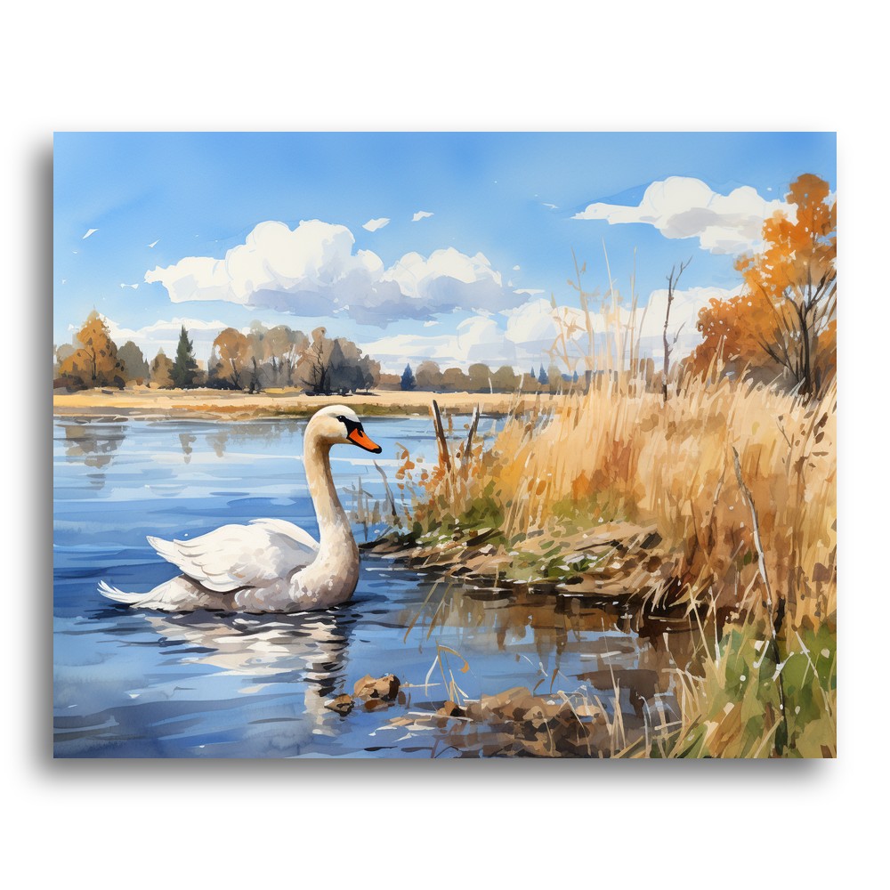 Serene Swan Lake – Paint by Numbers Kit