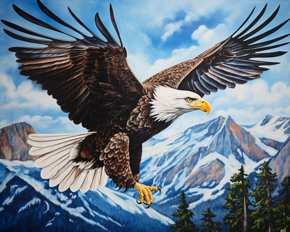 Eagle in Flight – Paint by Numbers Kit