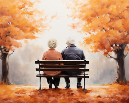 Autumn Bench Companions – Paint by Numbers Kit