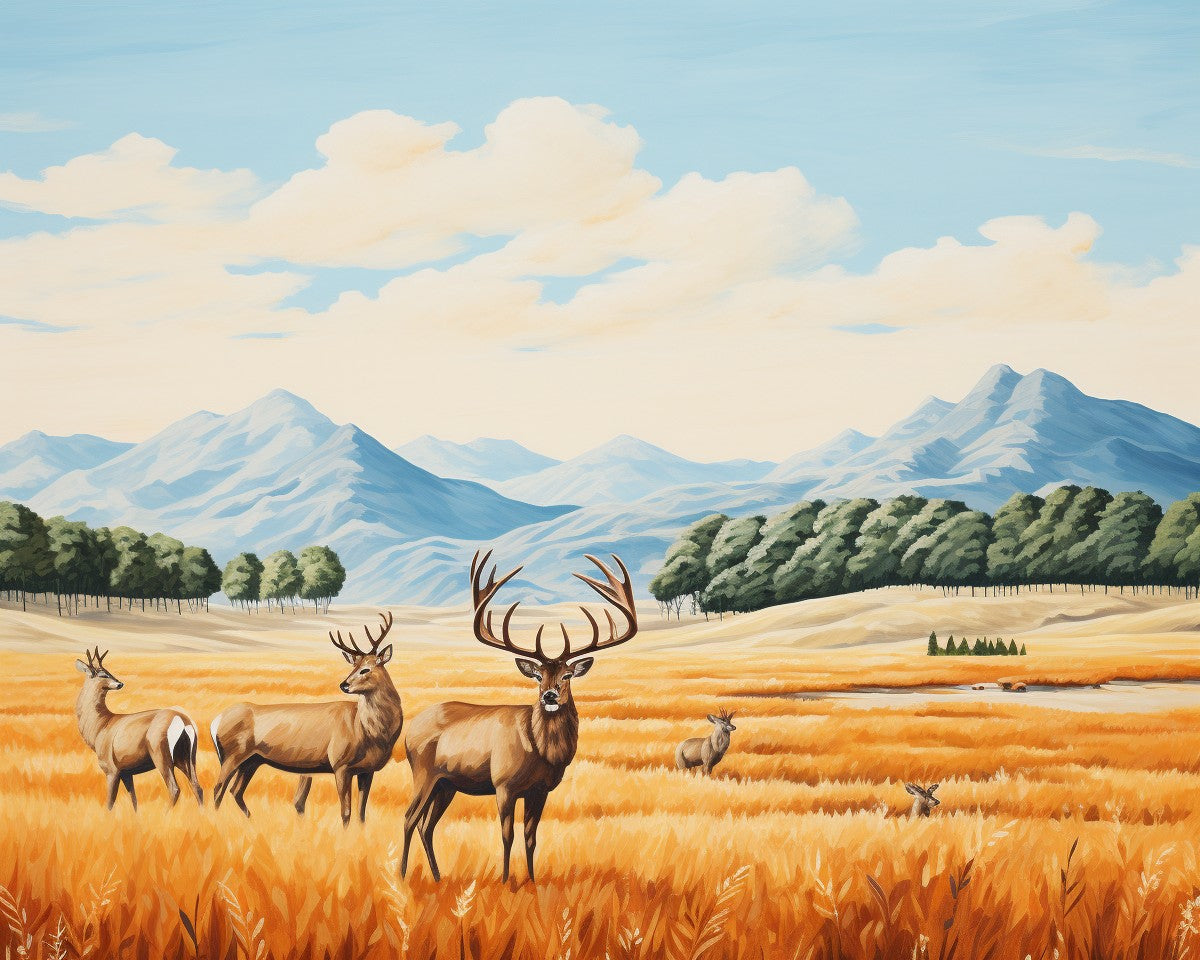 Majestic Deer Meadow – Paint by Numbers Kit