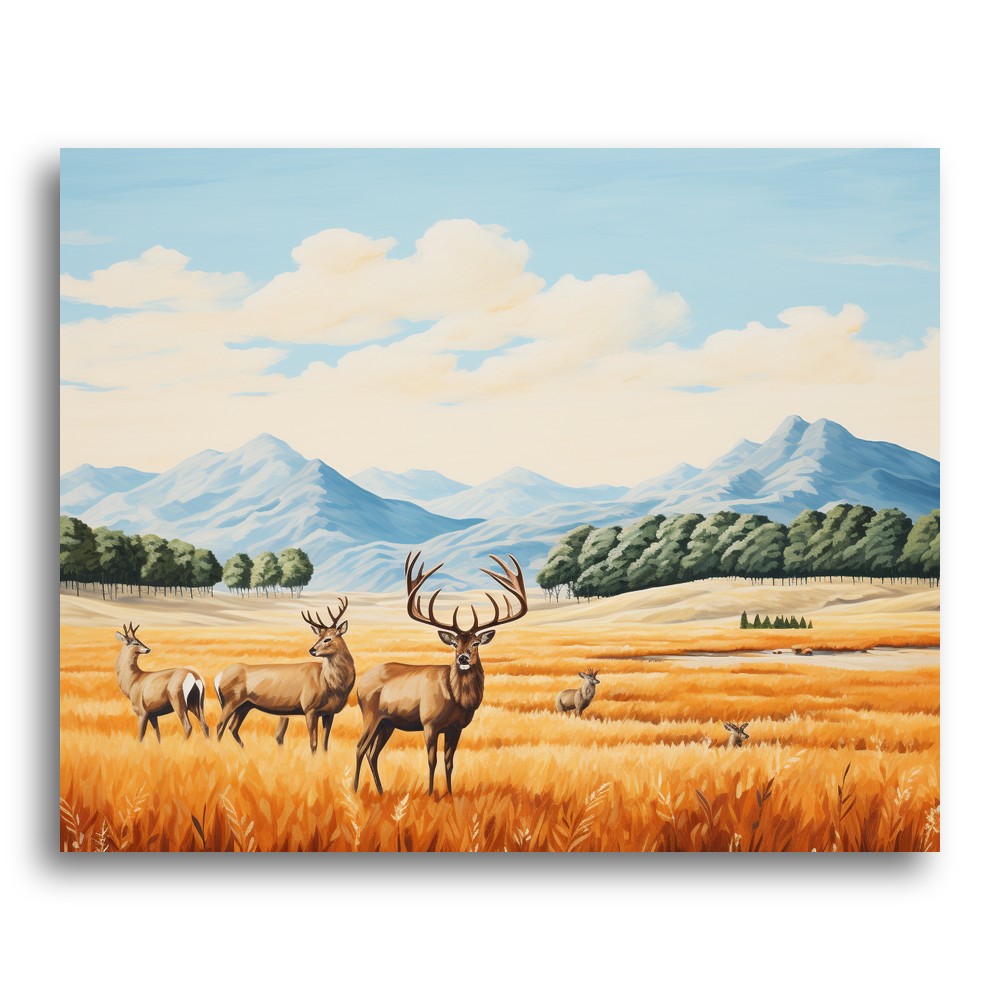 Majestic Deer Meadow – Paint by Numbers Kit