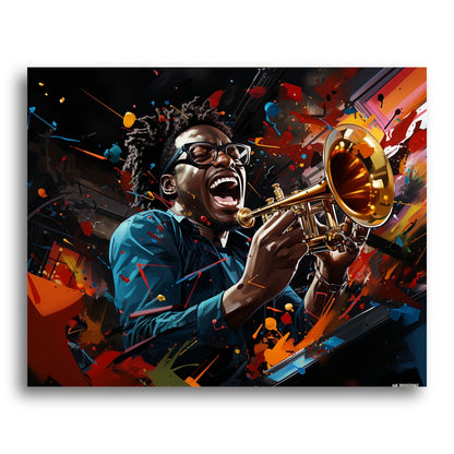 Vibrant Trumpet Jazz – Paint by Numbers Kit