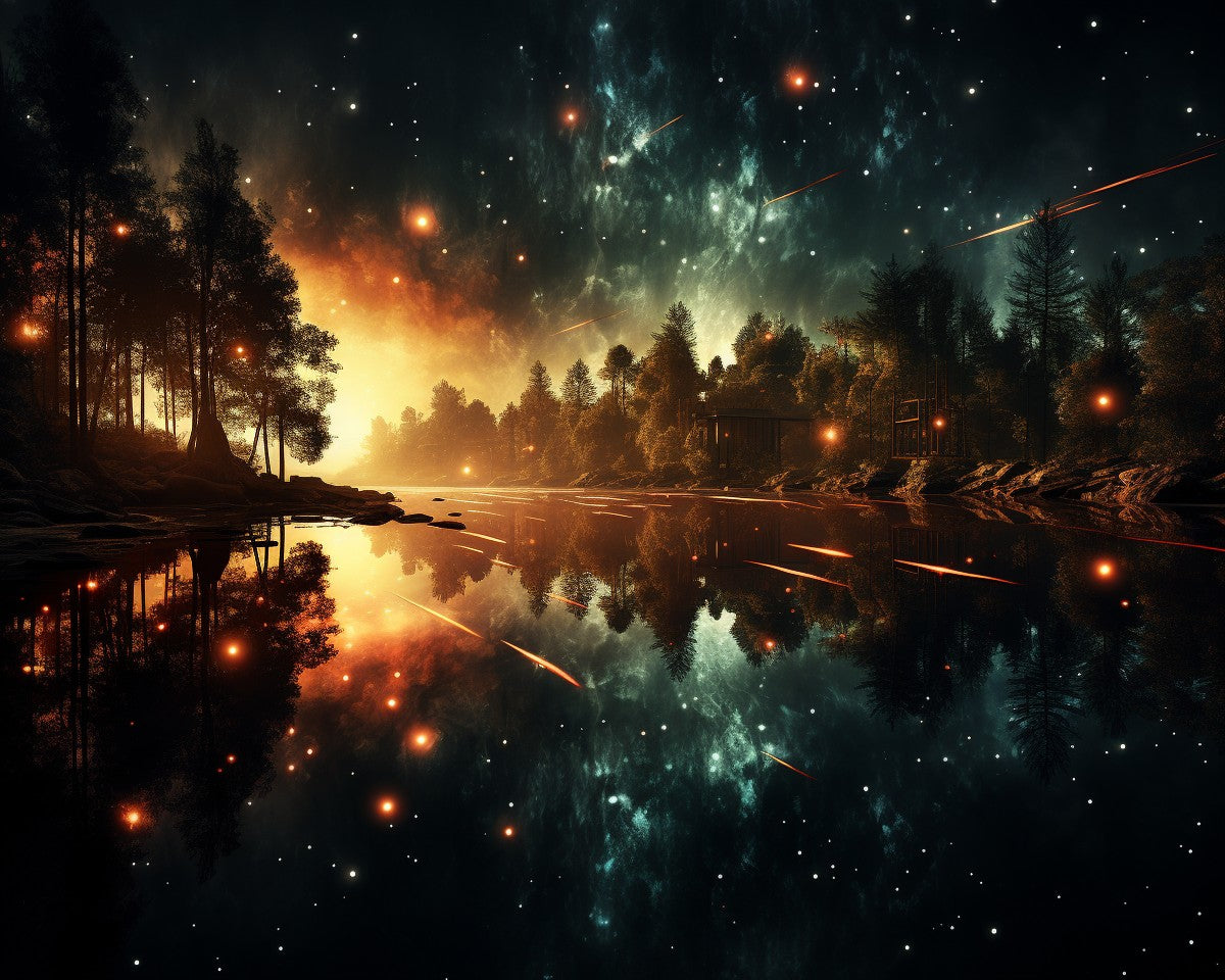 Celestial Forest Reflection – Paint by Numbers Kit