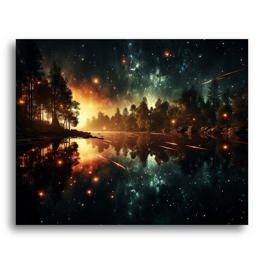 Celestial Forest Reflection – Paint by Numbers Kit
