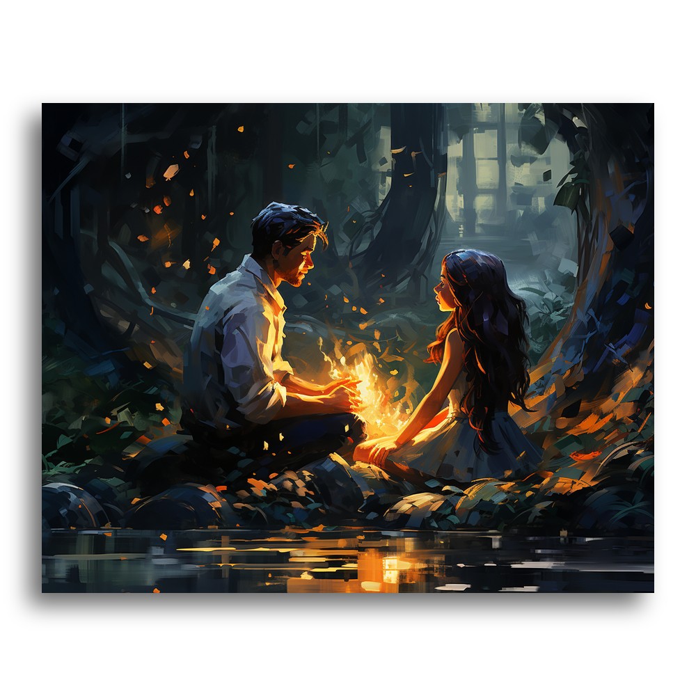 Enchanted Forest Campfire – Paint by Numbers Kit