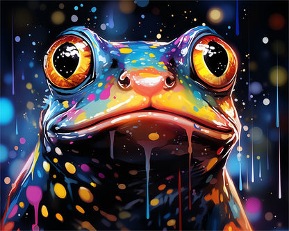 Vibrant Neon Frog – Paint by Numbers Kit