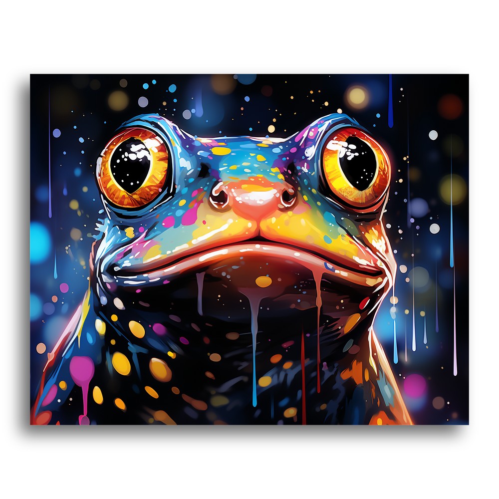 Vibrant Neon Frog – Paint by Numbers Kit