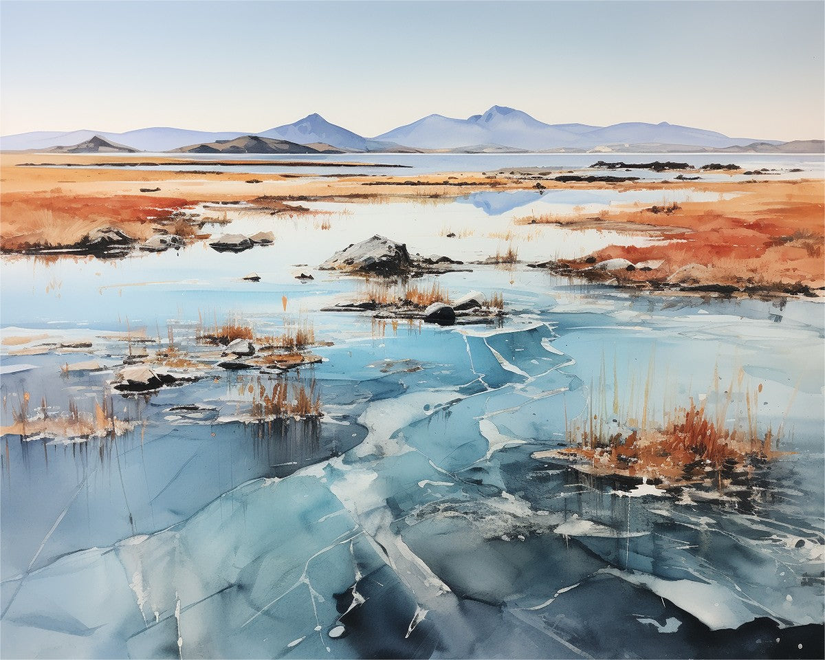 Frozen Marshland Vista – Paint by Numbers Kit