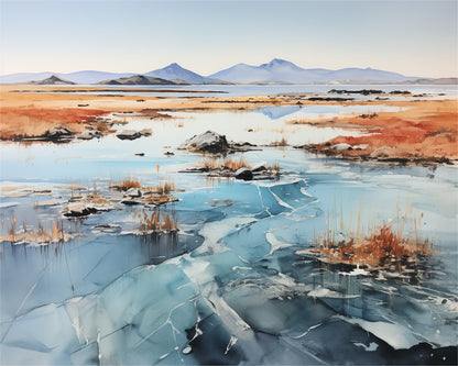 Frozen Marshland Vista – Paint by Numbers Kit