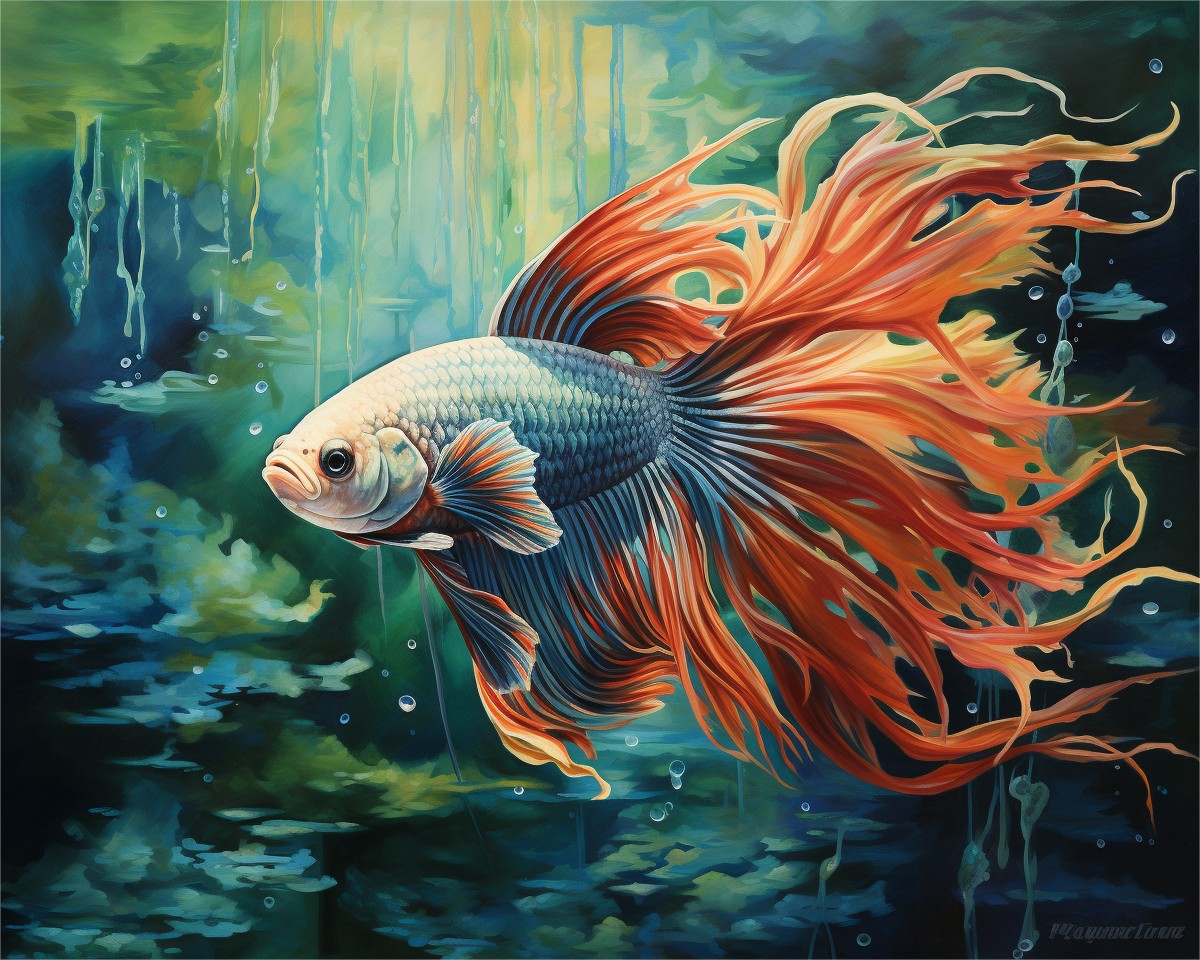 Regal Betta Fish – Paint by Numbers Kit