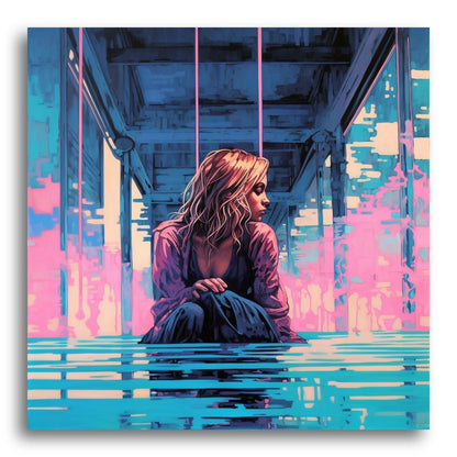 Reflective Woman in Neon – Paint by Numbers Kit