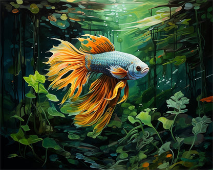 Radiant Betta Fish – Paint by Numbers Kit