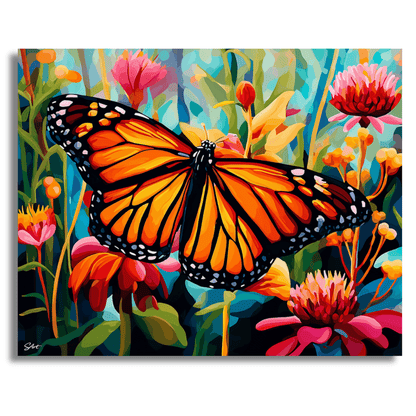 Monarch Butterfly – Paint by Numbers Kit
