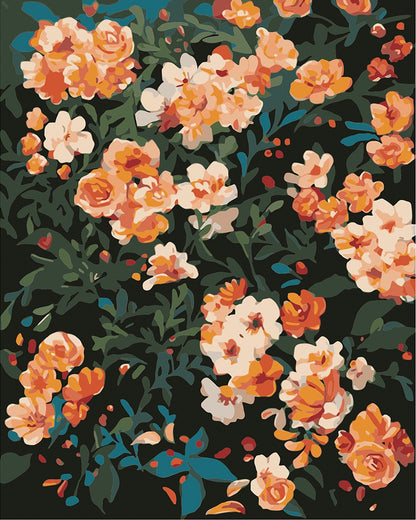 Golden Garden Roses – Paint by Numbers Kit