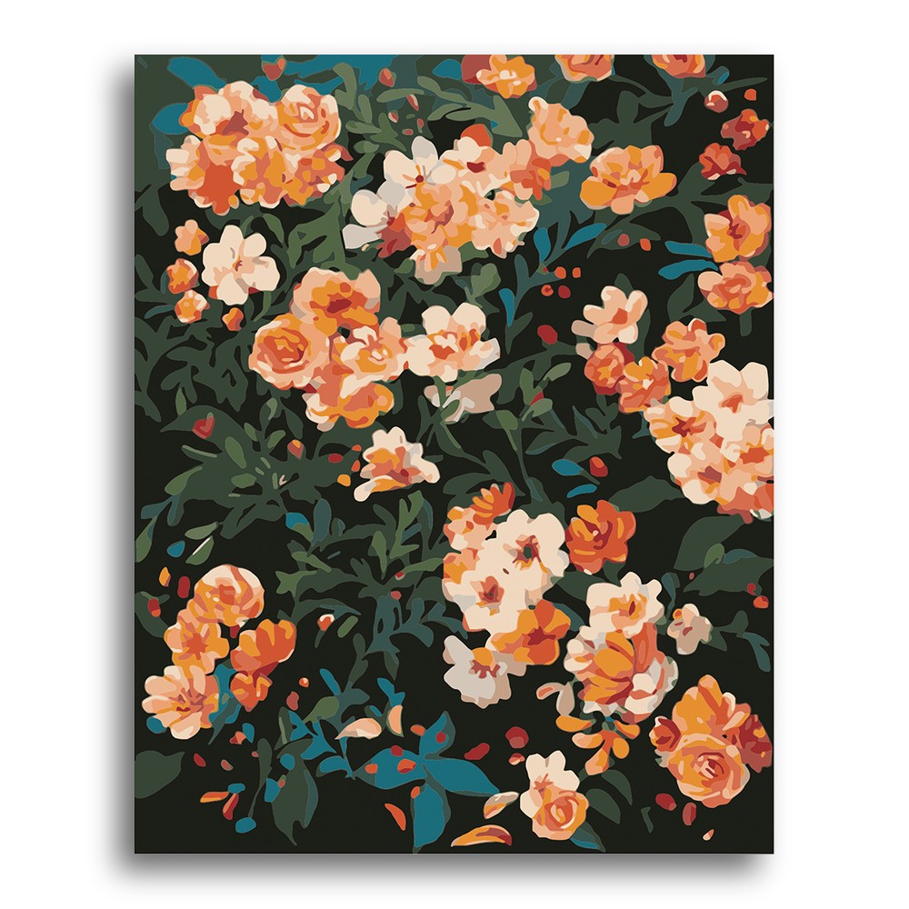 Golden Garden Roses – Paint by Numbers Kit