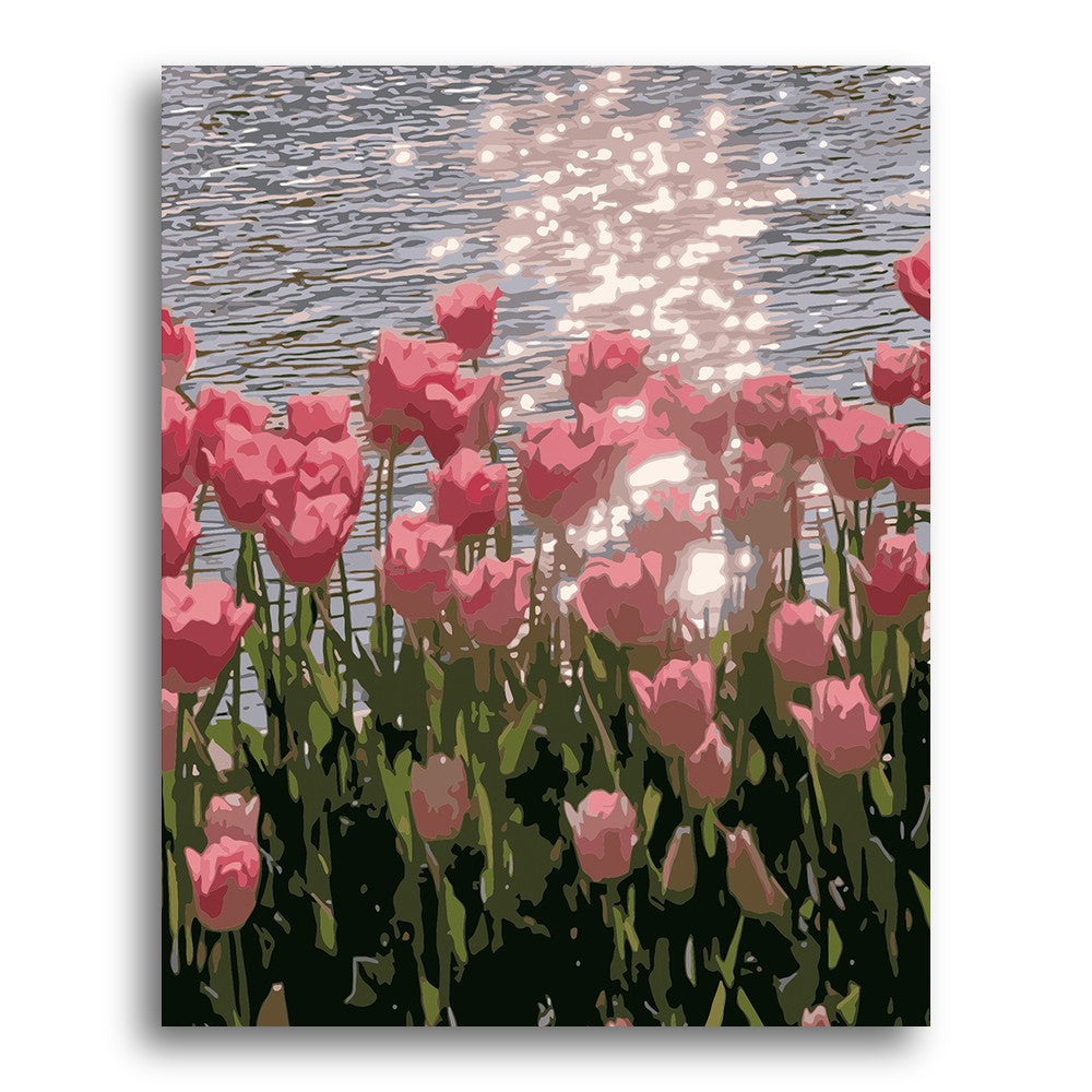 Sunlit Tulip Garden – Paint by Numbers Kit