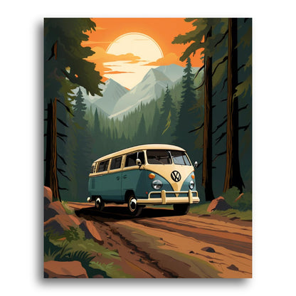 Sunset Forest Van – Paint by Numbers Kit