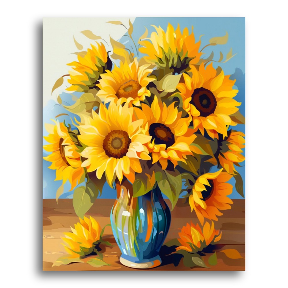 Sunlit Sunflower Bouquet – Paint by Numbers Kit