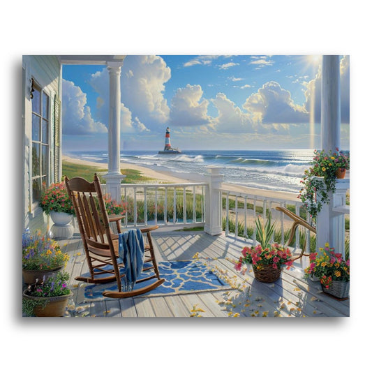 Coastal Lighthouse View – Paint by Numbers Kit