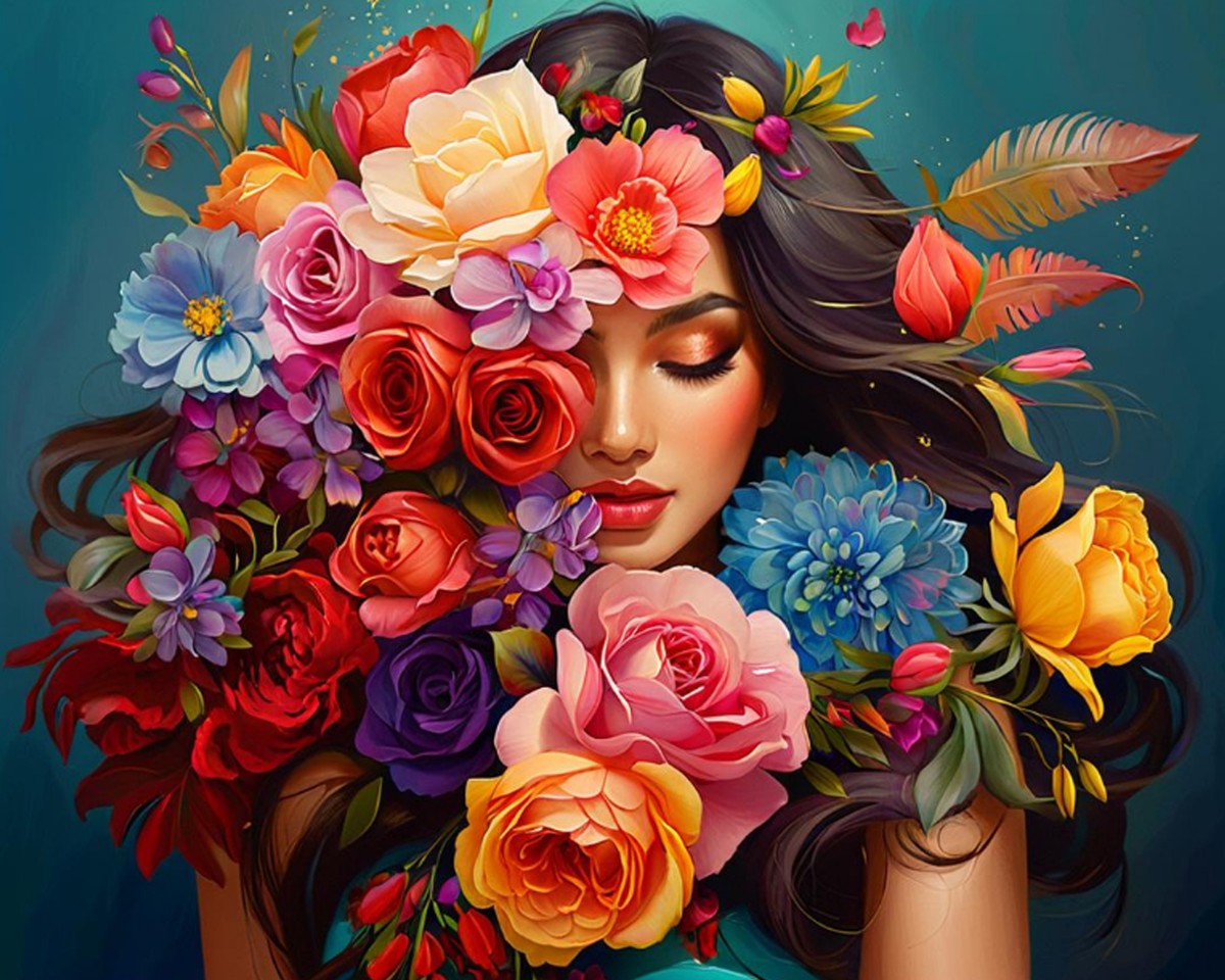 Floral Crowned Woman – Paint by Numbers Kit