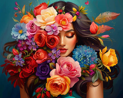 Floral Crowned Woman – Paint by Numbers Kit